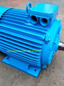 มอเตอร์ made in POLAND ขนาด 25 แรง ใช้ไฟสามเฟส 380V ความเร็วรอบ 1470 รอบต่อนาที ลวดเดิมๆ หมุนนิ่ม เก็บสีใหม่