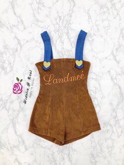 Landmee Jumpsuit จั้มสูทขาสั้นเว้าหลังสุดน่ารัก