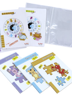 แฟ้มแคตตาล็อก A4 20 ช่อง ปกพิมพ์ลายวงรอบปี