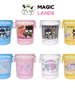 Basket Cylinder Sanrio ตะกร้าทรงกระบอกสำหรับใส่ของ ที่ใส่ปปากก ลายการ์ตูนซานริโอ