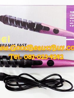 เครื่องม้วนผม โรลม้วนผม ที่หนีบผมไฟฟ้า รุ่นใหม่ล่าสุด ม้วนผม และ จัดทรงเองได้ง่ายๆ (KEMEI รุ่น KM-1026)