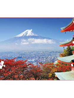 Jigsaw Puzzle ตัวต่อจิ๊กซอว์ 500 ชิ้น T018 Landscapes วิวธรรมชาติ Fuji Mountain Japan รูปภูเขาไฟฟูจิ ประเทศญี่ปุ่น MagicLand6