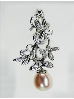 เข็มกลัดติดเสื้อ ไข่มุกแท้