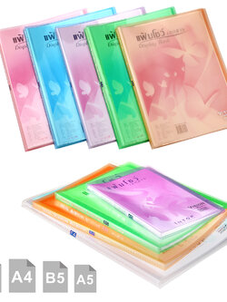 แฟ้มแคตตาล็อก Vision Album ปกใสลายริ้ว