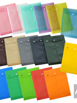 ซองกระดุม A4 ขยายข้าง สีพื้น