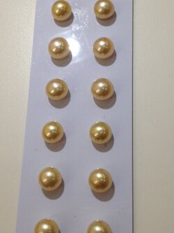 ไข่มุกเม็ดเดี่ยว south sea ขนาด 11-12 มิล กลม สีทอง เกรด AA+