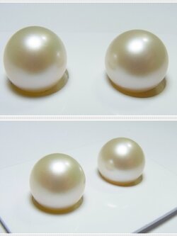 ไข่มุกน้ำจืด ขนาด 10-11 มิล กลม สีขาวครีม คู่ละ 4500