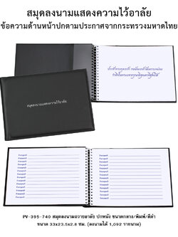 สมุดลงนามแสดงความไว้อาลัย