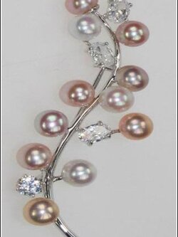 เข็มกลัดติดเสื้อ ไข่มุกแท้