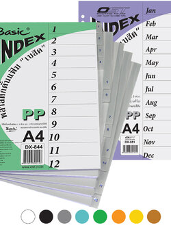 12 Tabs Index Divider A4 with Tabs Printed