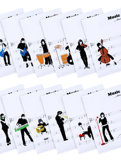 แฟ้มซอง A4 พิมพ์ลาย Music