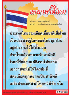 โปสเตอร์ความรู้ เพลงชาติไทย No.483