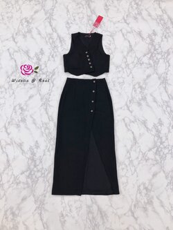 Korea Set เสื้อกับกระโปรงยาว เซ็ทนี้คัตติ้งเนี๊ยบมาก