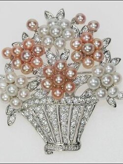 เข็มกลัดติดเสื้อ ไข่มุกแท้