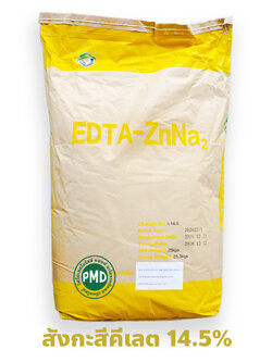 [25KG] ธาตุสังกะสี(ซิงค์)คีเลตอีดีทีเอ Zn 14.5% (ซิงค์คีเลต Zn-EDTA) EDTA-ZnNa2 (JackChem) บรรจุ 25 กิโลกรัม