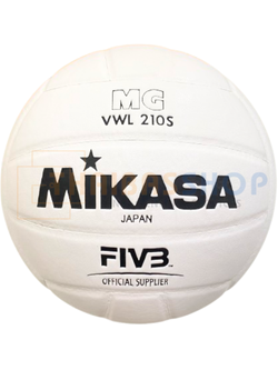 (ของแท้ 100%) วอลเลย์บอล Mikasa VWL210S ลูกวอลเลย์บอล Size 5 หนังอัด หนังสังเคราะห์ High Grade Synthetic Leather สีขาว มี มอก.