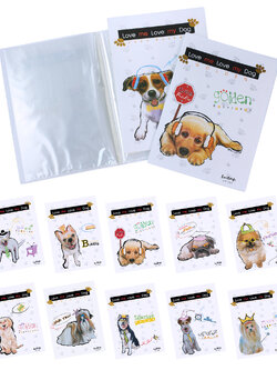 แฟ้มแคตตาล็อก A4 20 ช่อง ปกลาย Love Me Love My Dog