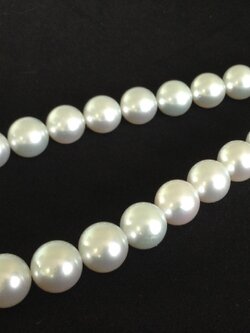 ไข่มุก south sea ขนาด 12-15.3 มิล กลม สีขาวประกายเงิน ไข่มุกกลม