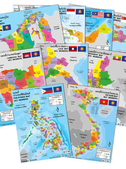 โปสเตอร์ความรู้ แผนที่ประเทศกลุ่มอาเซียน