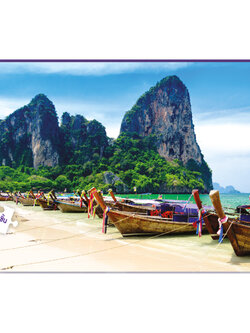 Jigsaw Puzzle ตัวต่อจิ๊กซอว์ 500 ชิ้น T017 Landscapes วิวธรรมชาติ Railay Beach Island Thailand รูปหาดไร่เลย์ ประเทศไทย MagicLand6