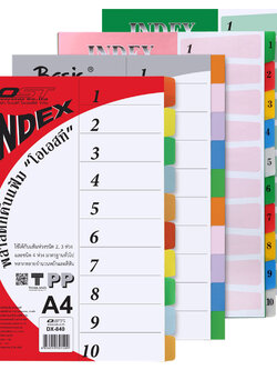 10 Tabs Index Divider A4 Multi Colors