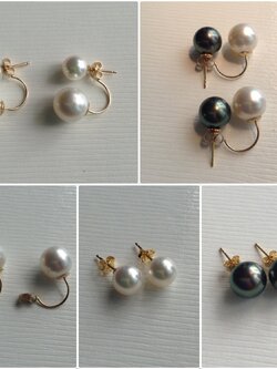 ต่างหูไข่มุก south sea และไข่มุกอโกย่า สามารถใส่ได้ 4 แบบค่ะ