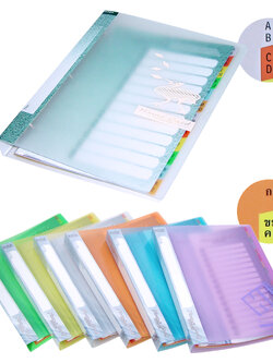 สมุดใส่บัตร 3 ห่วง A4 พร้อมซองใส่บัตรและอินเด็กซ์