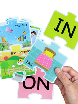 เกมต่อภาพจับคู่ ชุด Prepositions In On At ET-563