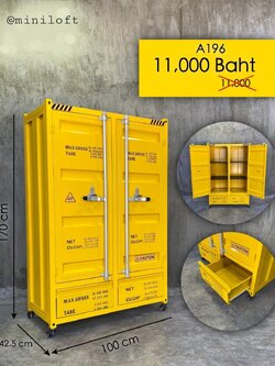 ตู้เหล็กเอนกประสงค์ ตู้หนังสือ ตู้เอกสาร ตู้เหล็ก ตู้โชว์ ตู้เก็บของเหล็ก เฟอร์นิเจอร์ตู้คอนเทนเนอร์ รุ่น A196 ขนาดพิเศษ ชั้นวางของ