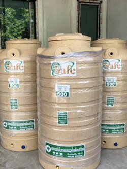 ถังน้ำ 600 ลิตร แกรนิตทราย ราคาพร้อมส่งกทม.และปริมณฑล 2750 แถมลูกลอย มีมอก.รับประกัน15ปี วัสดุFOODGRADE สำหรับบรรจุน้ำดื่มน้ำใข้