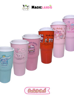 Cup Coffe 18 oz Sanrio แก้วน้ำพลาสติก แก้วกาแฟ ลายการ์ตูนซานริโอ ขนาด 18 ออนซ์ เฮลโลคิตตี้