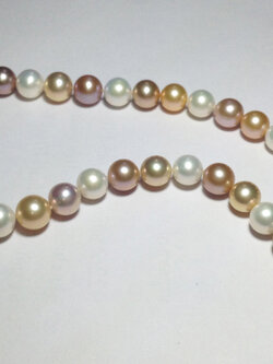 สร้อยคอไข่มุกแท้ 10-11 มิล กลม Multi-Color AAA