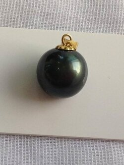 จี้ไข่มก south sea 13-14 มิล เกรด AAA ตัวเรือน 18k