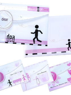 ซองกระดุม A4 แนวนอน PL-224Q ลาย Heart-Idea