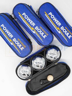 ลูกเปตอง เปตอง แข่งขัน ชุบโครเมียม Power Boule ชุด 3ลูก