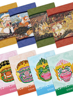 แฟ้มซอง A4 พิมพ์ลายโขน ลายรามเกียรติ์