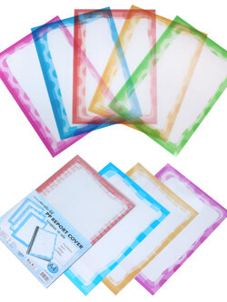 Clear Plastic Report Covers A4 with Frame Printed
