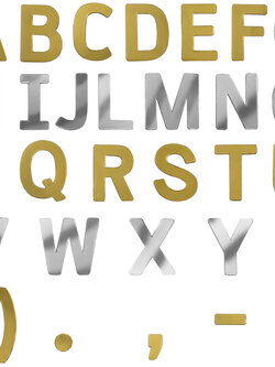 1.5 inch English Alphabet Signs A-Z and Symbol Signs with Adhesive Tape