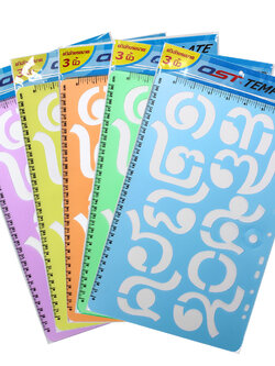 3 inch Thai Number ๐-๙ Template Rulers