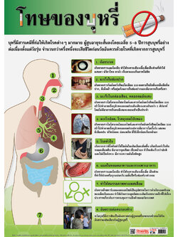 โปสเตอร์ความรู้ โทษของการสูบบุหรี่ No.130
