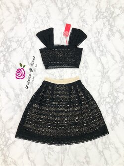 Laboutique Set เซ็ทเสื้อครอปแขนกุดกับกระโปรงสั้นแสนสวย