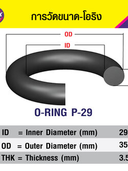 28.7x3.5 มิล (P-29) ยางโอริง โอริง แหวงยางโอริง O-RING (NBR-70) จำนวน 10ชิ้น/แพ็ค