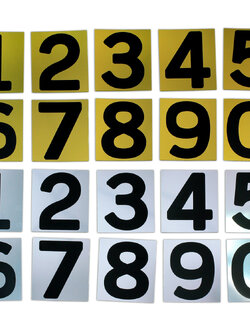 แผ่นตัวเลข 0-9 ขนาด 7x8.1 ซม.