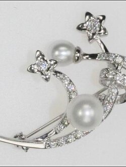 เข็มกลัดติดเสื้อ ไข่มุกแท้