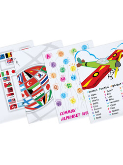 แฟ้มซอง A4 พิมพ์ลาย Flag-Words