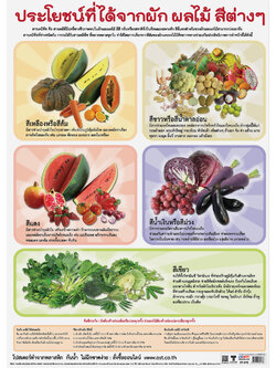 โปสเตอร์ความรู้ ประโยชน์ที่ได้จากผักผลไม้สีต่างๆ No.076