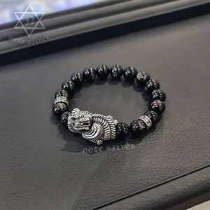 ชาร์มเสือ เงินแท้ และข้อมือหินไฮเปอร์สทีน Tiger Chrams Sterling Silver 925 NSSV3307