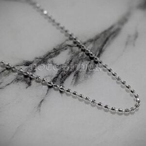 สร้อยคอเงินแท้ลายบอลเหลี่ยม ตะขอดั้งเดิม Sterling silver 925 NSSV2962