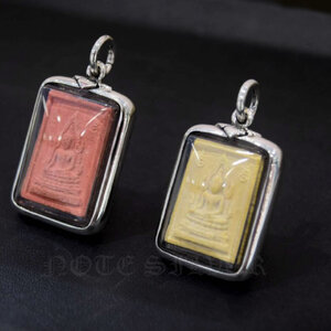 เลี่ยมผ่าหวายเงินแท้ พัสติกกันน้ำ Sterling Silver 925 NSSV2648