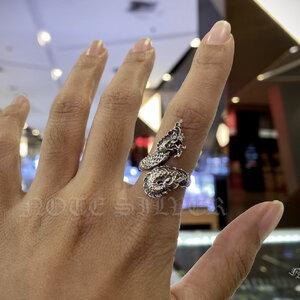 แหวนเงินแท้ ลายพญานาค Sterling Silver 925 NSRG1921